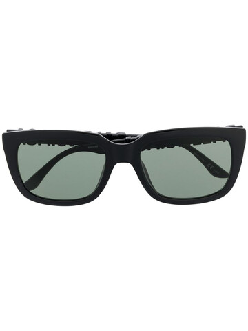 Balenciaga Eyewear logo lettering rectangular-frame sunglasses in black
