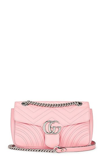 gucci marmont chain shoulder bag in pink