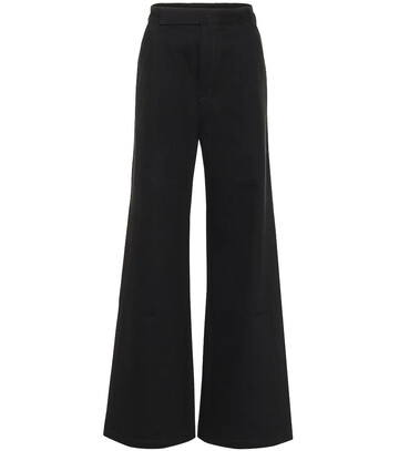 Goldsign The Ultra Wide Leg cotton pants in black