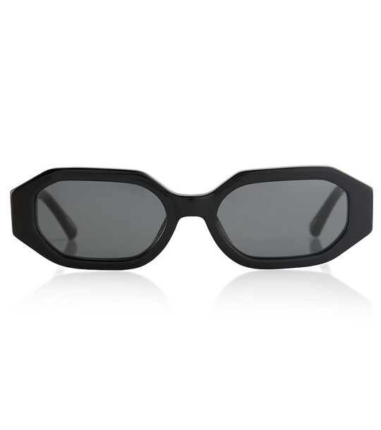 The Attico x Linda Farrow Irene oval sunglasses in black