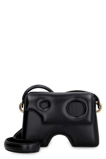Off-White Burrow-22 Leather Crossbody Bag in black