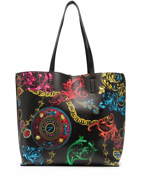 Versace Jeans Couture Barocco-print tote bag - Black