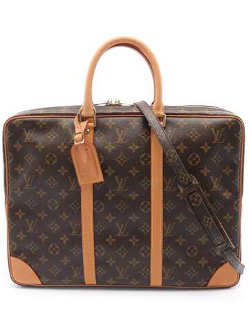 louis vuitton 2002 pre-owned monogram voyage briefcase - brown