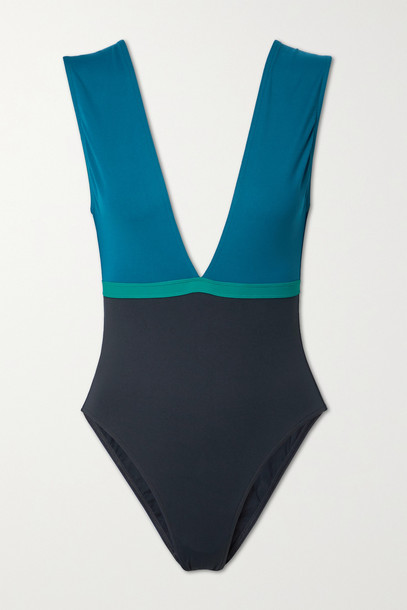 ERES - Ambera Color-block Swimsuit - Blue