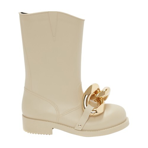 Jw Anderson High chain rubber boots in beige