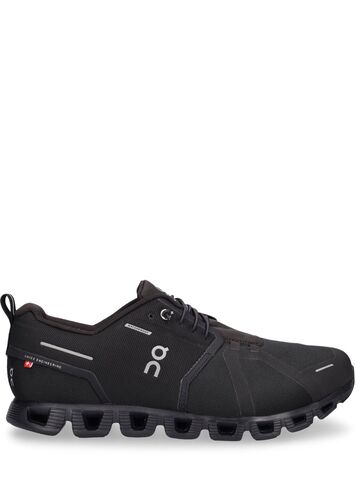 on cloud 5 waterproof sneakers in black
