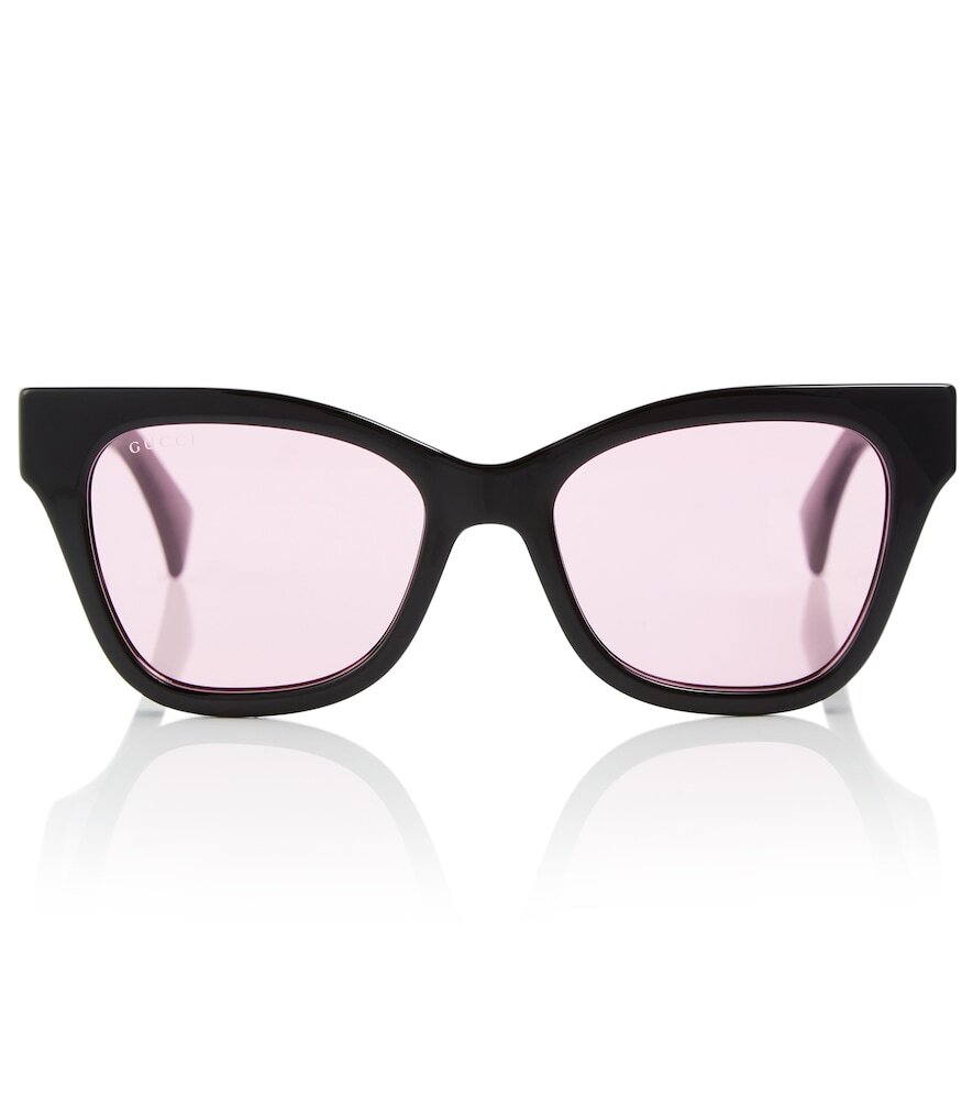 Gucci Square acetate sunglasses in pink