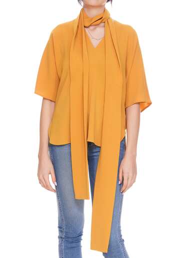 Alberto Biani Kimono Blouse Shirt in orange