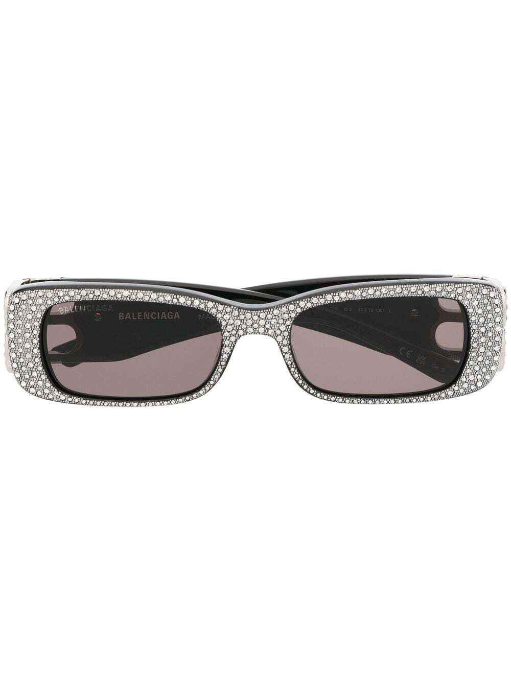 Balenciaga Dynasty rectangle frame sunglasses - Black