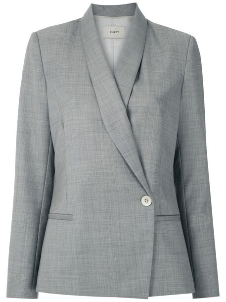 Egrey side buttoned blazer in grey