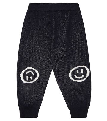 Molo Baby Sol cotton and wool sweatpants in blue