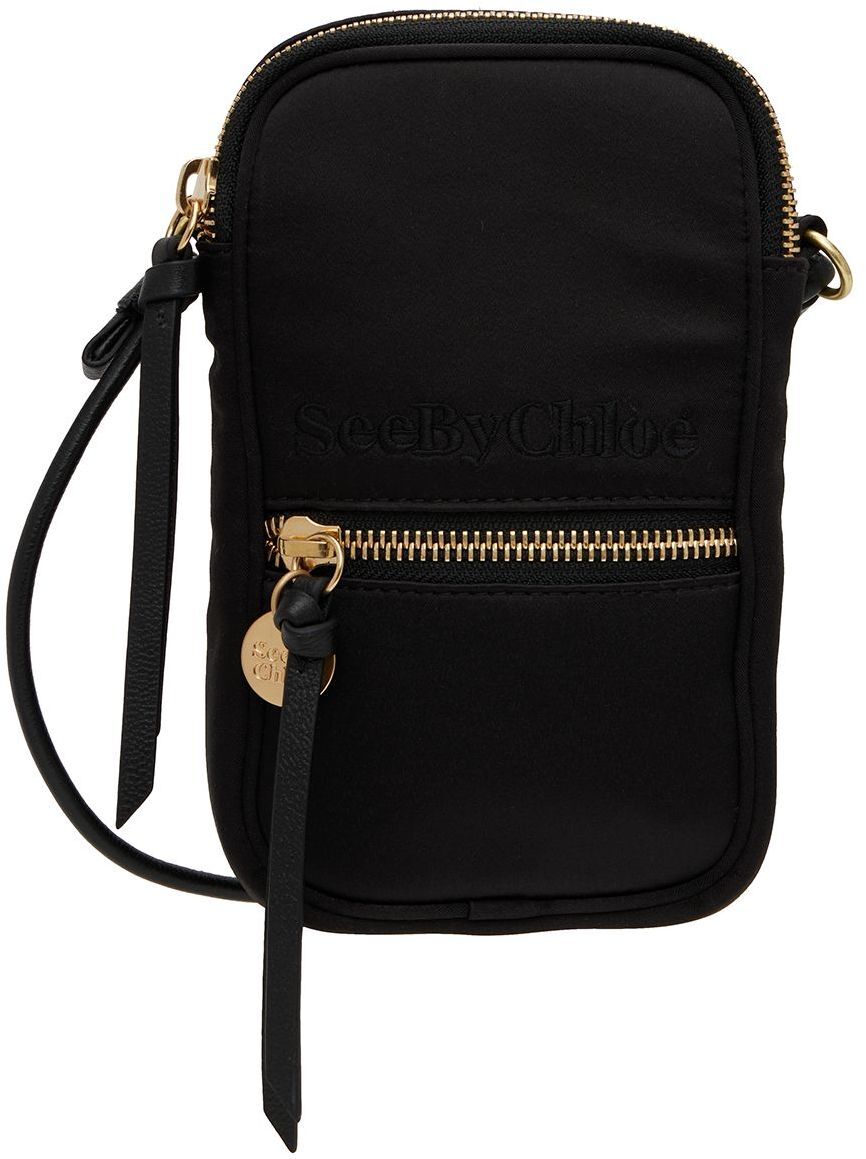 See by Chloé See by Chloé Black Essential Phone Holder Shoulder Bag