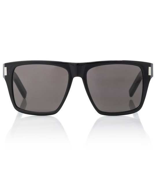 Saint Laurent SL 424 square acetate sunglasses in black