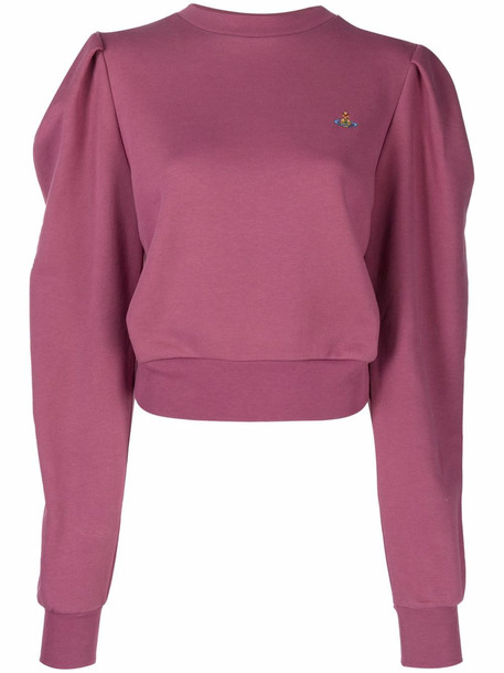 Vivienne Westwood Athletic Orb-embroidered cotton sweatshirt - Pink
