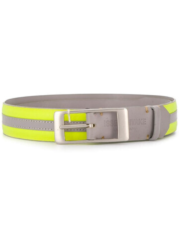 Issey Miyake Pre-Owned 1990's striped skinny belt in yellow