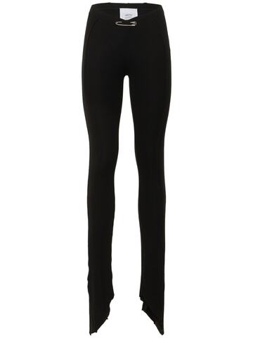 SAMI MIRO VINTAGE Asymmetric Stretch Tencel Pants in black