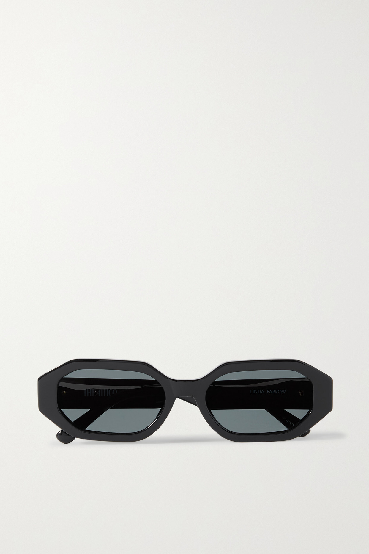 The Attico - + Linda Farrow Irene Octagon-frame Acetate Sunglasses - Black