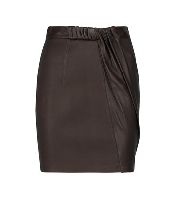 Zeynep ArÃ§ay Leather miniskirt in black