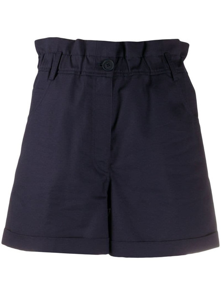 Kenzo paperbag-waist shorts in blue