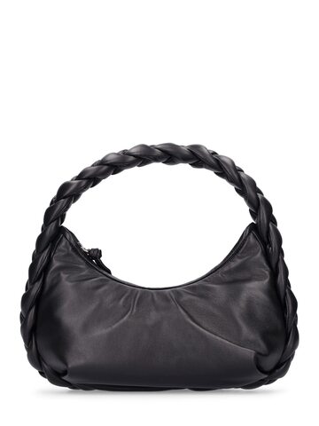 HEREU Espiga Soft Leather Top Handle Bag in black
