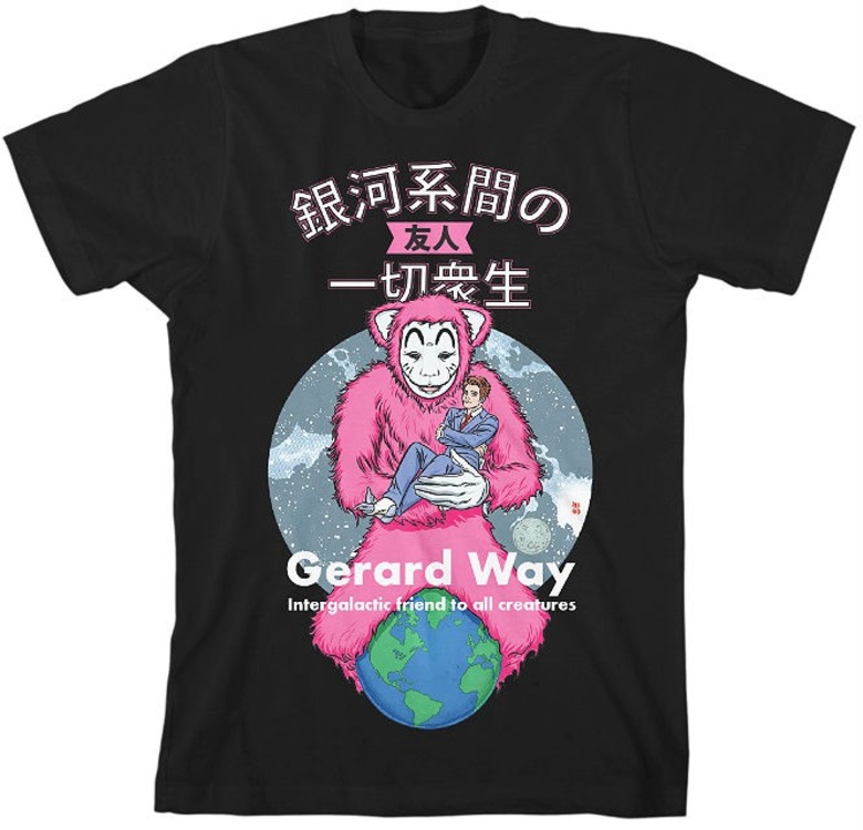 top hesitantalien gerard way my chemical romance band t-shirt