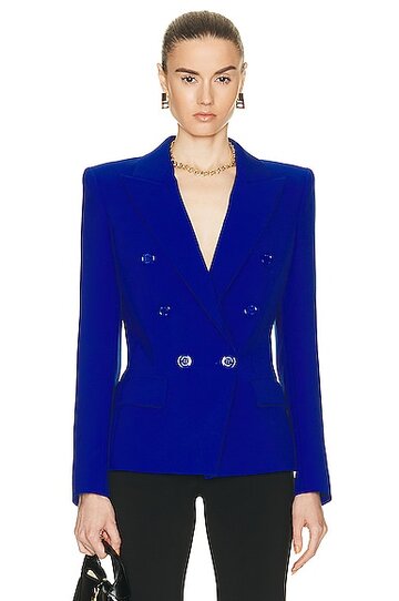 alexandre vauthier jacket in royal in blue