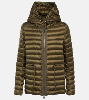 moncler raie quilted down jacket in green