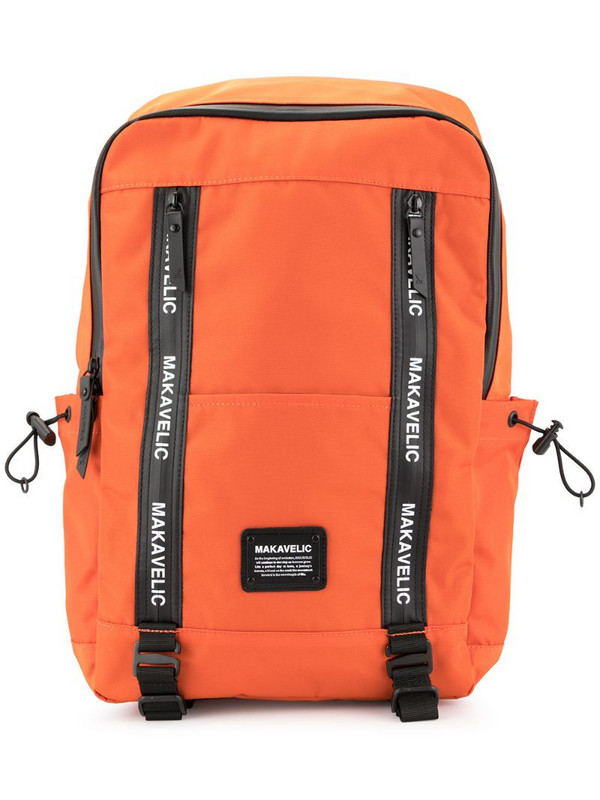 Makavelic large rectangular backpack in orange