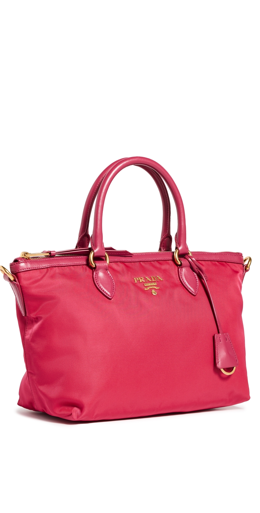 What Goes Around Comes Around Prada Pink Nylon Convertible Handbag
