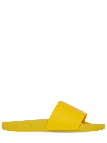 JW ANDERSON 10mm Logo Rubber Pool Slides in yellow