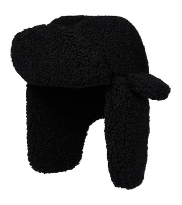 ruslan baginskiy faux shearling hat in black