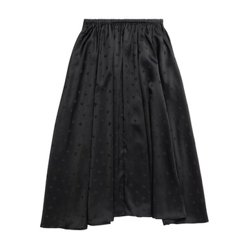 Balenciaga Logo Letters All Over Elastic Skirt in black