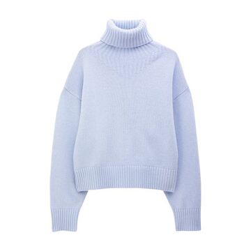 filippa k wool turtleneck sweater in blue
