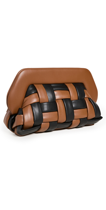Themoire Bios Weave Bag in black / brown