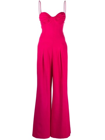 maria lucia hohan mira pleated stretch-jersey jumpsuit - purple