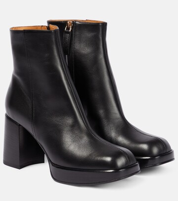 tod's leather ankle boots in black