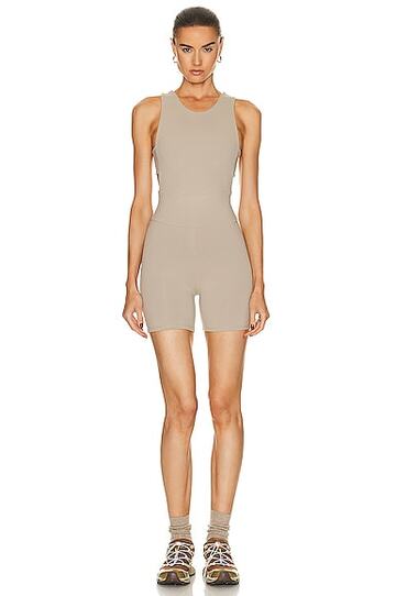live the process orbit playsuit in nude in sand