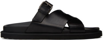 officine creative black charrat 001 sandals in nero