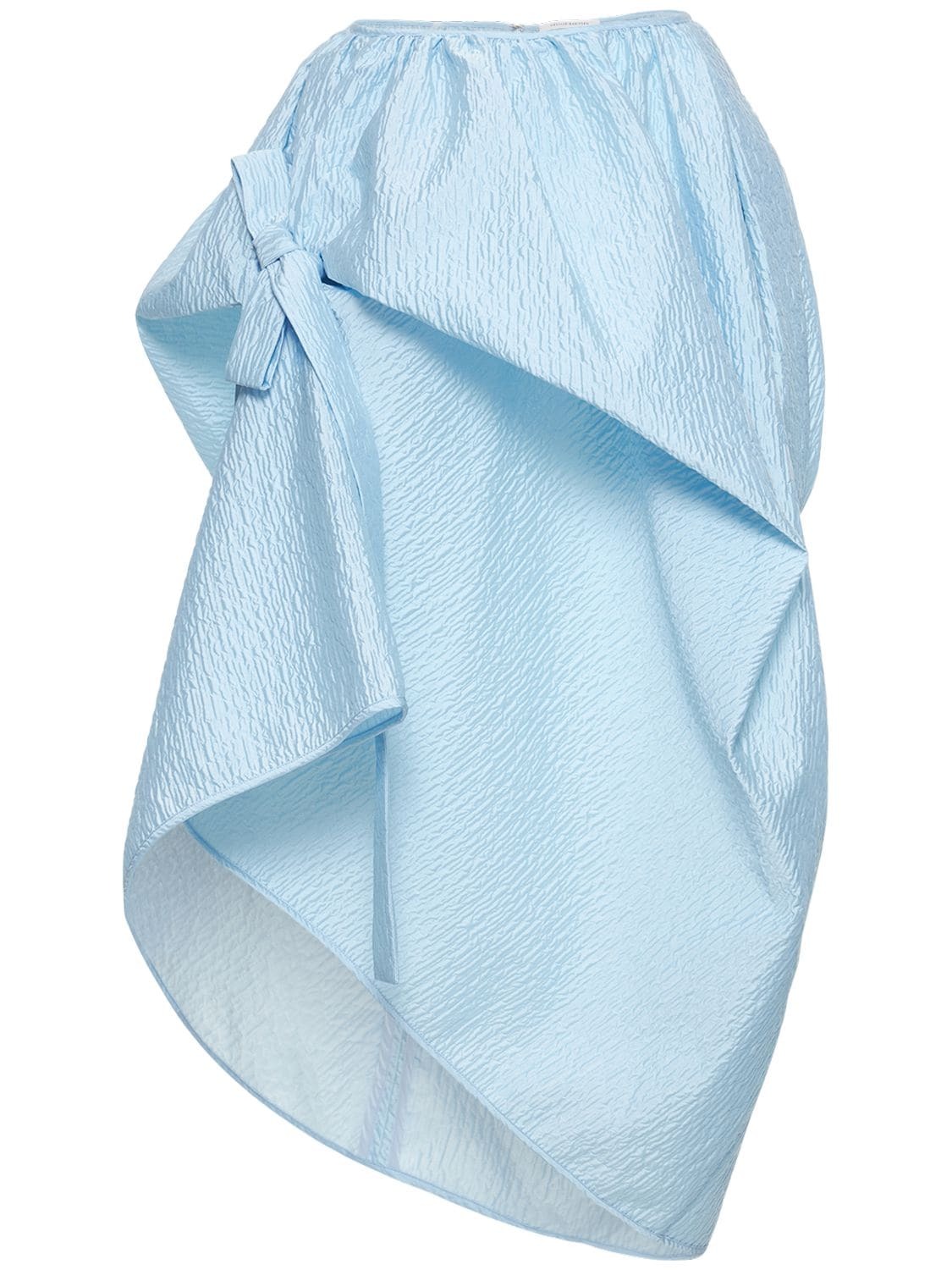 CECILIE BAHNSEN Fumie Asymmetrical Long Skirt W/ Bow in blue