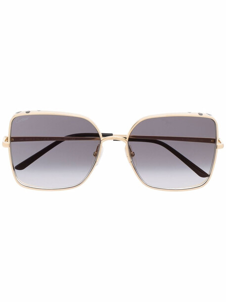 Cartier Eyewear panther-pattern sunglasses - Gold