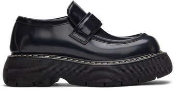bottega veneta black leather swell loafers