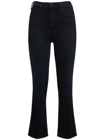 mother the hustler ankle high rise jeans in black