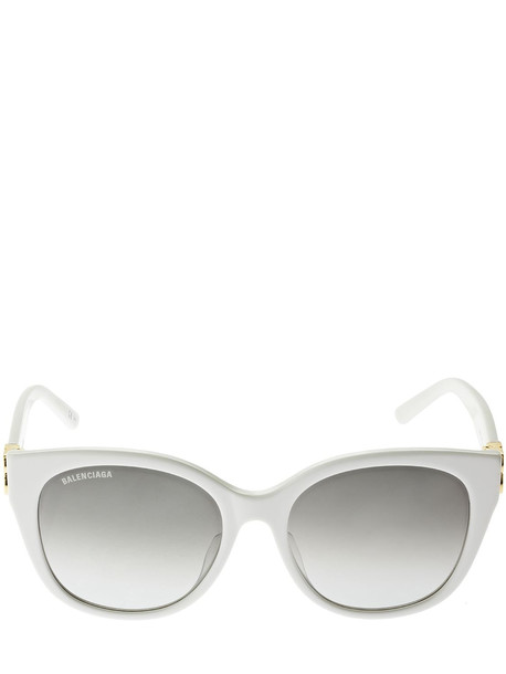 BALENCIAGA Dynasty Cat-eye Acetate Sunglasses in grey / white