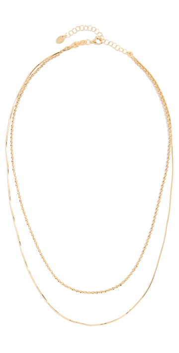 Argento Vivo Layered Slinky Chain Necklace in gold