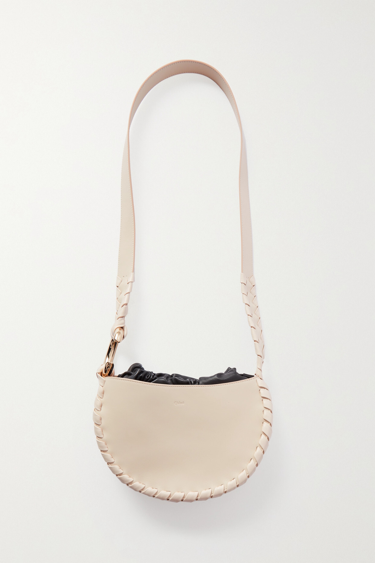 Chloé Chloé - Mate Small Whipstitched Leather Shoulder Bag - Neutrals