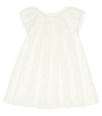 Bonpoint Baby Nuage polka-dot minidress in white