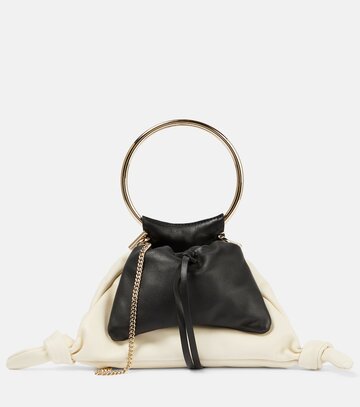 chloe chloé arlène small leather tote bag in white