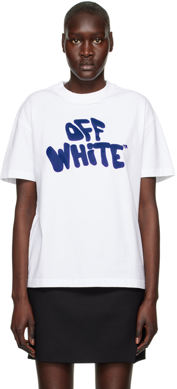 off-white white 70s type t-shirt