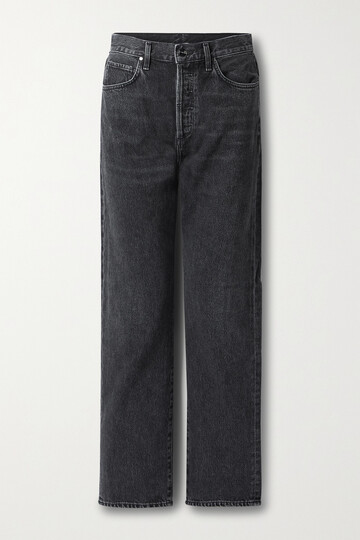 goldsign - + net sustain the myra organic high-rise straight-leg jeans - black