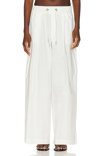 st. agni relaxed drawstring pant in white